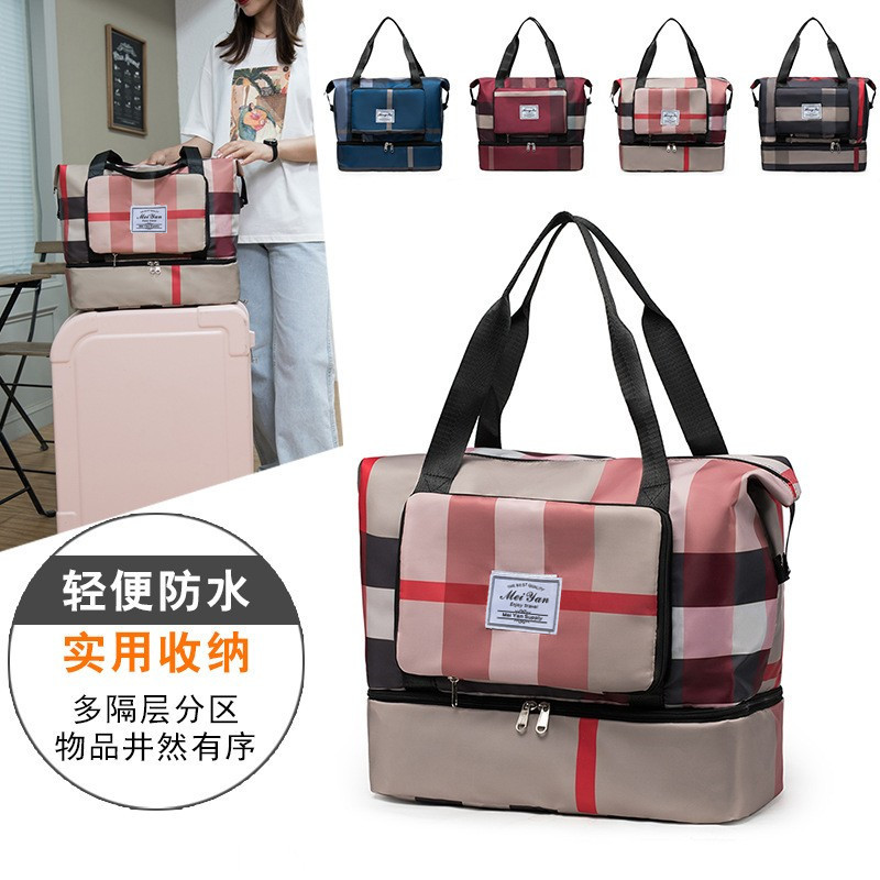 Customized travel bags, independent shoe compartments, fashionable fitness bags, trendy single-shoulder bags, outdoor sports, large-capacity travel bags details Picture