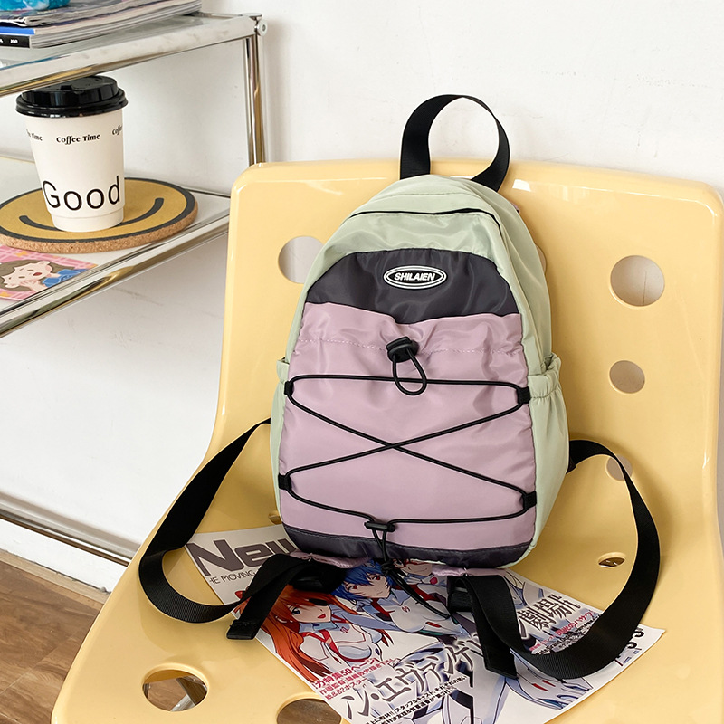 Mini fashionable outdoor travel bag, new Korean-style lightweight backpack for boys and girls, junior high school hiking backpack details Picture