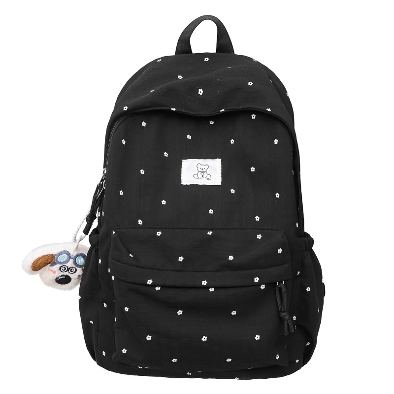 This new cute and ins-style polka dot backpack is lightweight for girls and versatile for students' school bags with a large capacity Item Picture