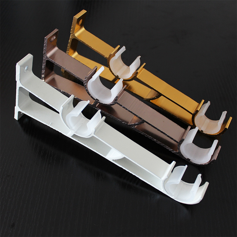 Roman curtain rod top mounting bracket, side mounting bracket, installation code, thickened aluminum alloy accessory, aluminum alloy base, three-color Application Scenario