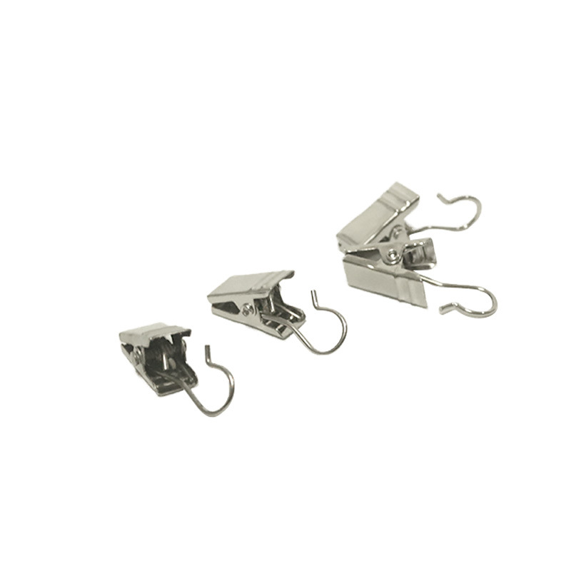 The manufacturer supplies 430 stainless steel thickened flat hook clips, decorative curtain hooks, curtain clips and household curtain clips Item Picture