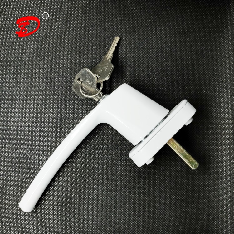 Aluminum alloy plastic steel casement window handle with key, children's safety door and window lock handle, inner and outer opening transmission handle details Picture