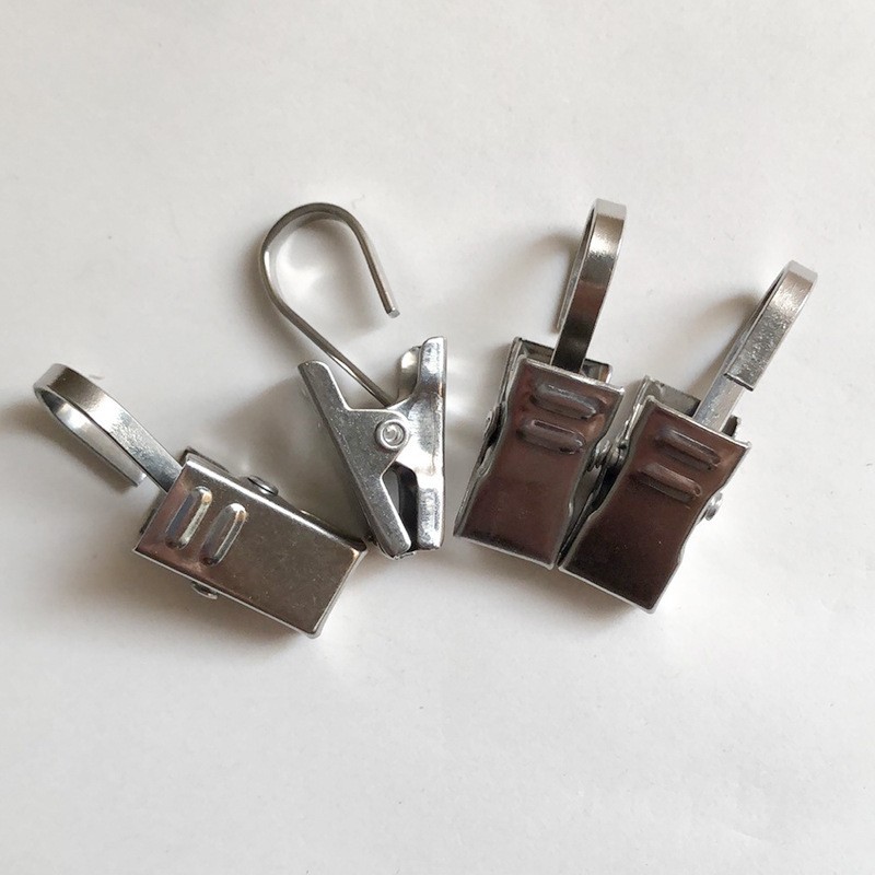 Wholesale 430 stainless steel curtain buckles, hook-type clips, hanging clips, bath curtain hooks, curtain accessories Item Picture