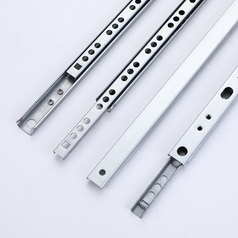 Manufacturer's two-fold 17-wide silent slide rail, damping buffer steel ball slide rail, small two-section drawer slide rail Application Scenario