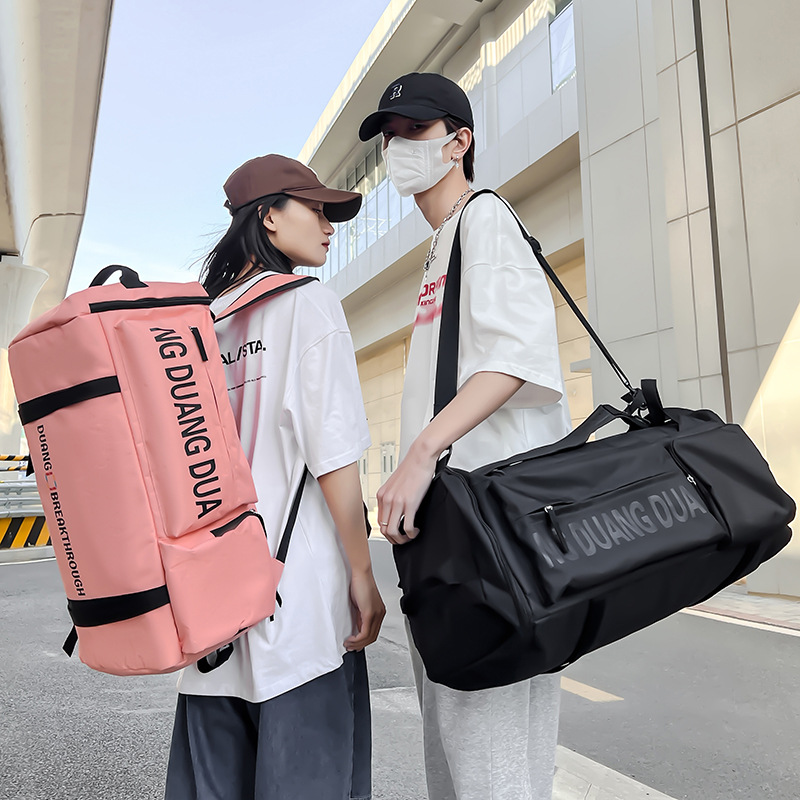 Unisex outdoor sports hiking travel fitness bag, cool backpack, dry and wet separation multi-functional fitness bag full figure