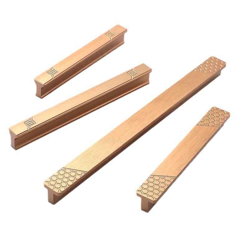 New Chinese-style simple cabinet door handle square long pull, aluminum alloy home decoration cabinet, shoe cabinet, drawer, wardrobe small handle Item Picture