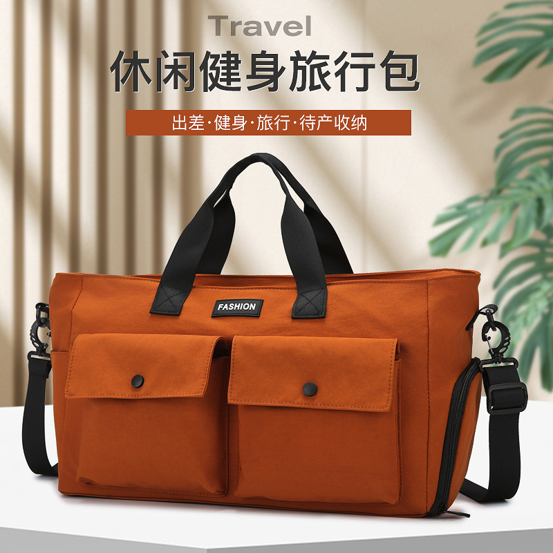 Cross-border travel bags, short-distance business trip luggage bags, large-capacity lightweight travel bags, dry and wet separated hand-held luggage bags full figure