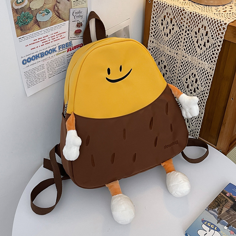 Cute little potato backpack, cartoon large-capacity schoolbag, children's bag, college student travel, forest-style and Japanese-style small backpack details Picture