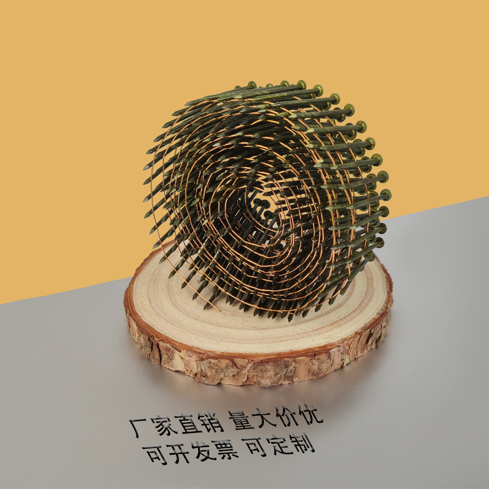 Fengkai Factory's gun pneumatic nail, smooth rod, roll nail, pallet nail, board nail, wooden box nail, 2350, 2355, 25 details Picture