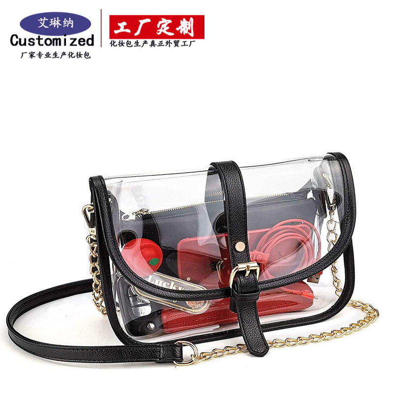 Amazon's new transparent PVC fashionable women's single-shoulder bag, transparent crossbody bag and travel storage bag processing and customization Application Scenario
