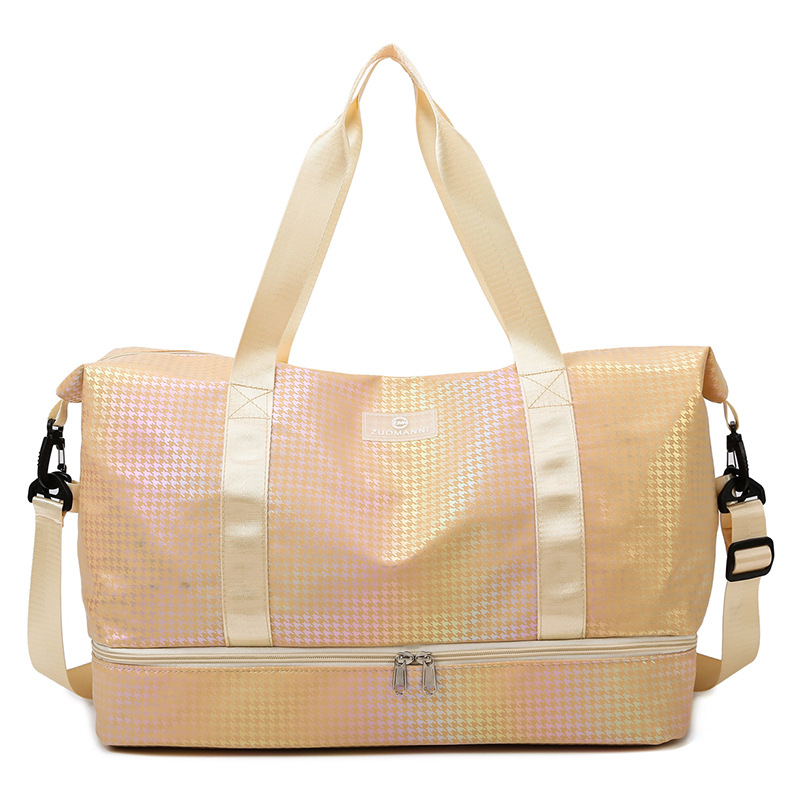 Travel bags, large hand-held bags, women's fashionable outdoor short-distance travel and business trip luggage bags, dry and wet separation sports and fitness bags Item Picture