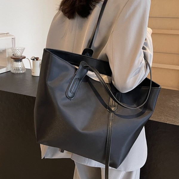 New 2024 casual large bag, fashionable and versatile single-shoulder bag, women's large-capacity bestseller tote bag, school commuting bag Specification drawing