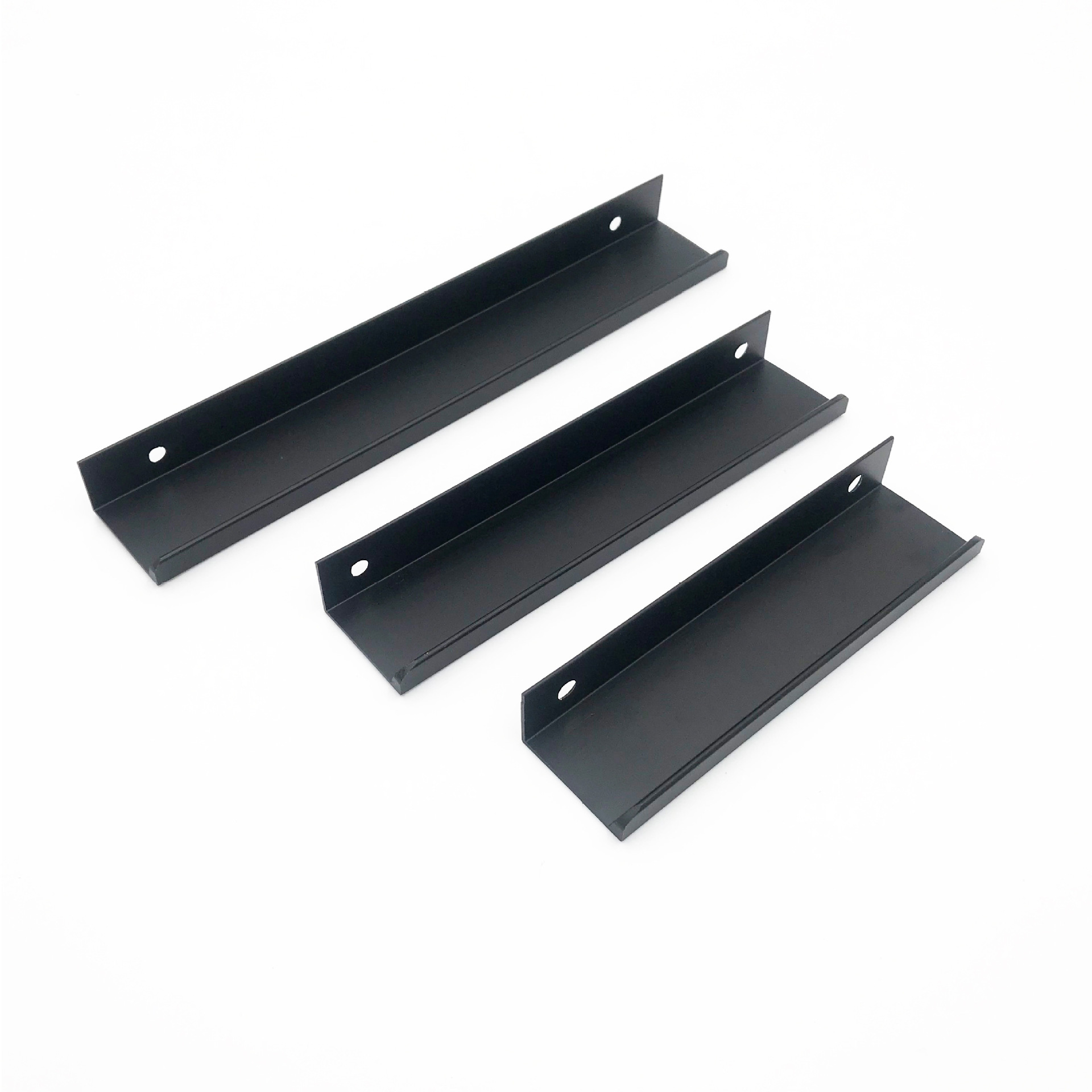 Modern and simple invisible cabinet, black and gold door handle, aluminum alloy handle, cabinet door edge sealing, no need for opening holes, extended door handle Item Picture