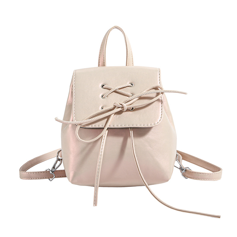 A niche design ballet-style strappy backpack for women, a new 2024 trendy bow commuter mini backpack Item Picture