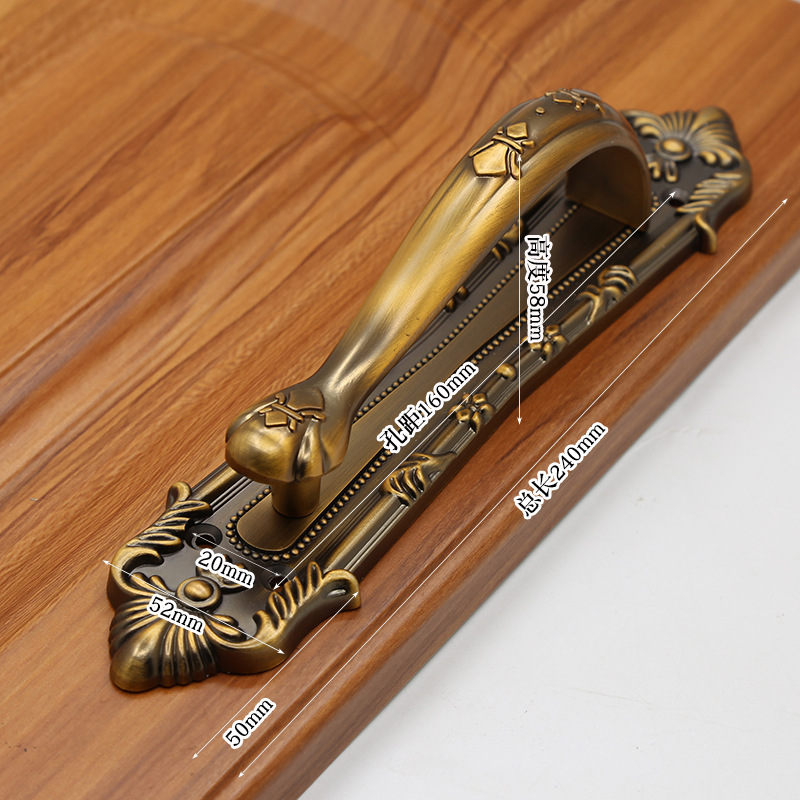 Cross-border heavy-duty door handle, American-style sliding barn door handle, easy to install, no need for drilling, large wooden door handle, exposed installation Application Scenario