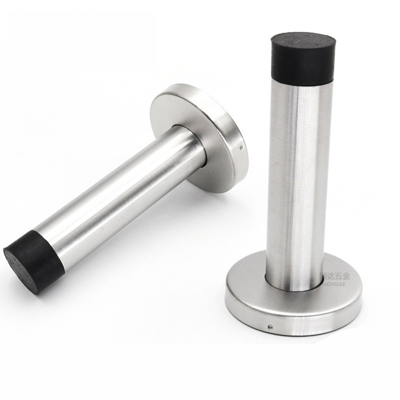 Bathroom door stopper, wall top guard, door limiter, rubber extended door top, 304 door stop, stainless steel anti-collision door bump Item Picture
