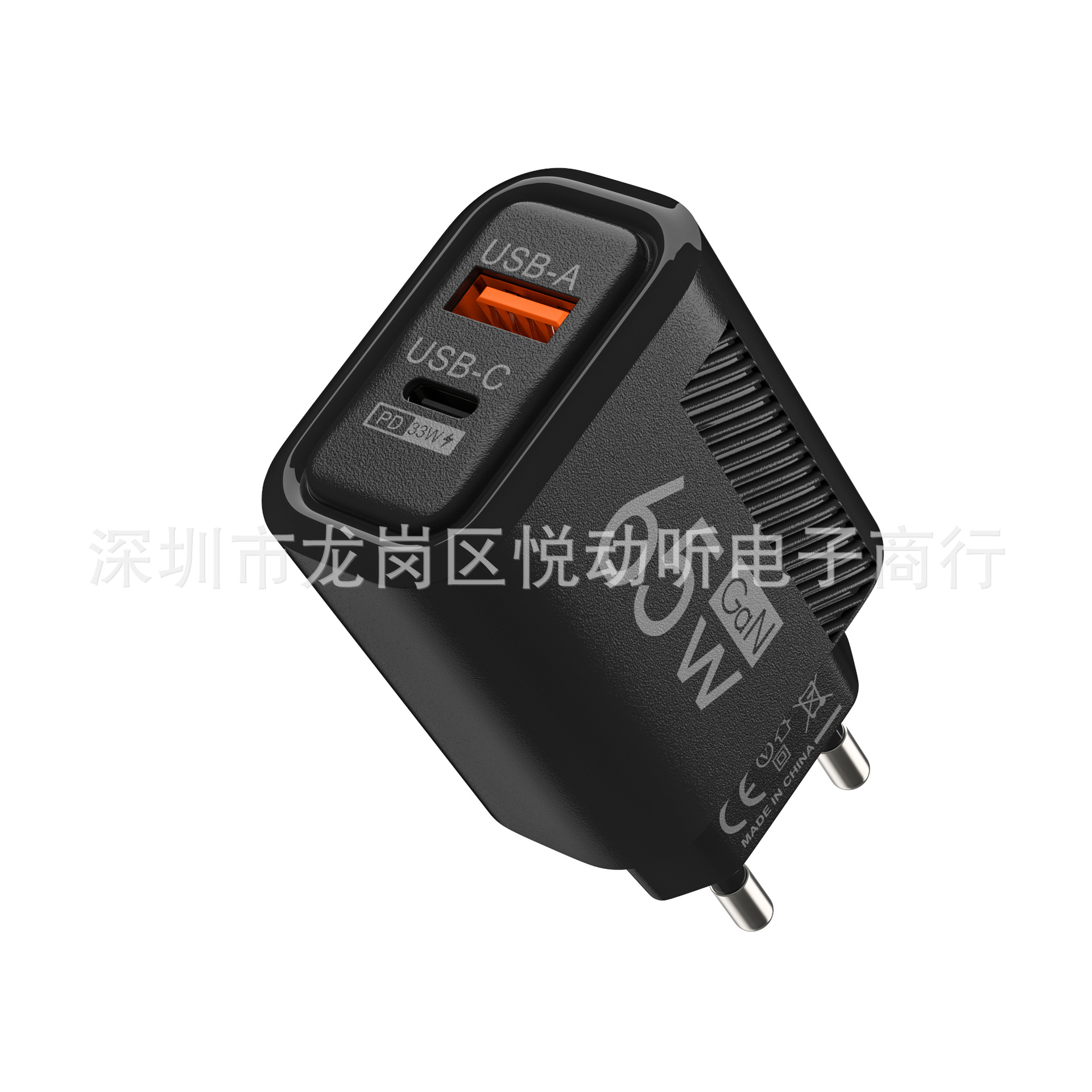 65w small diagonal AC charger, 5v2a, 12w mobile phone charger, QC3.0 fast charging power adapter, PD20W Item Picture