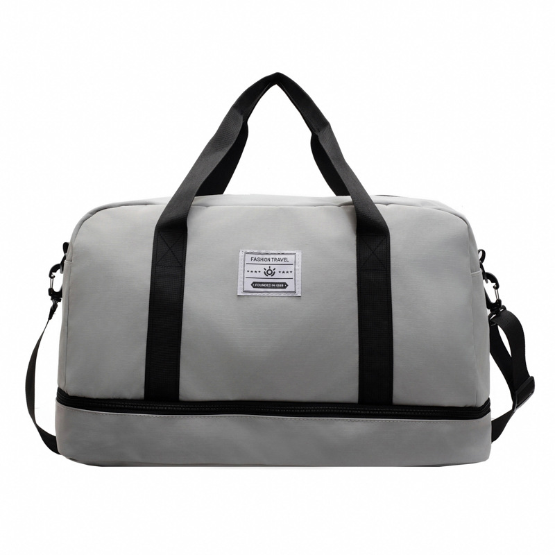 Korean version high-end hand-held short-distance travel luggage bag, large-capacity lightweight dry and wet separation sports and fitness bag Item Picture