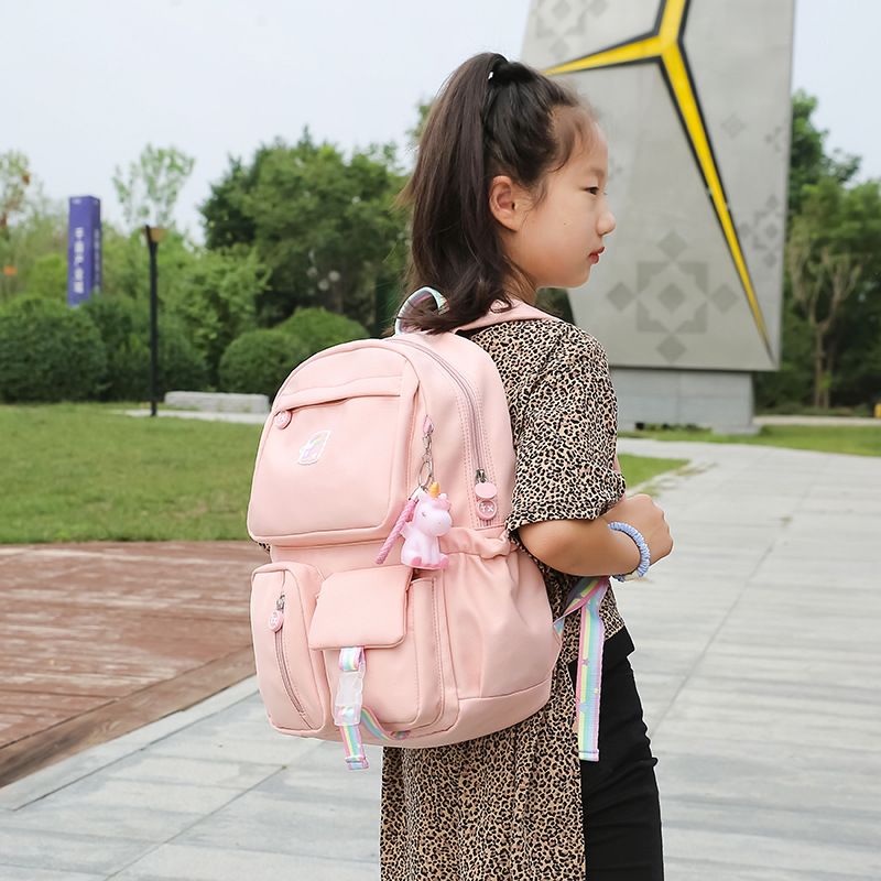 New schoolbag for primary school girls, grades one, three and six, princess girls, lightweight children's backrest and burden reduction backpack details Picture