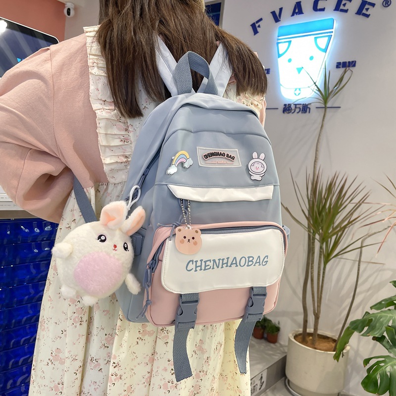 Cross-border backpack for girls, a lightweight small backpack for primary school students, a cute Korean-style children's fashionable and casual travel bag details Picture