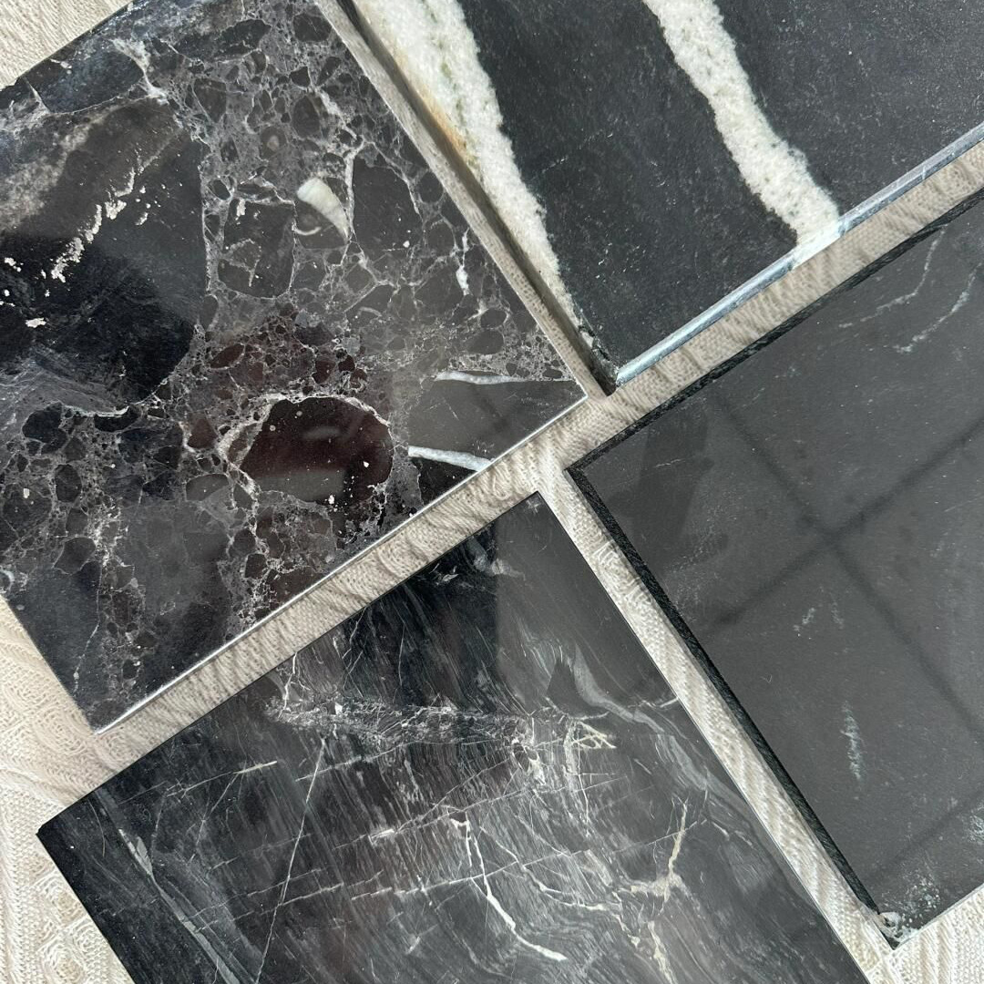 Black and white root black marble sample Lauren Black Gold Deep Brown Network designer stone hotel villa decoration Specification drawing