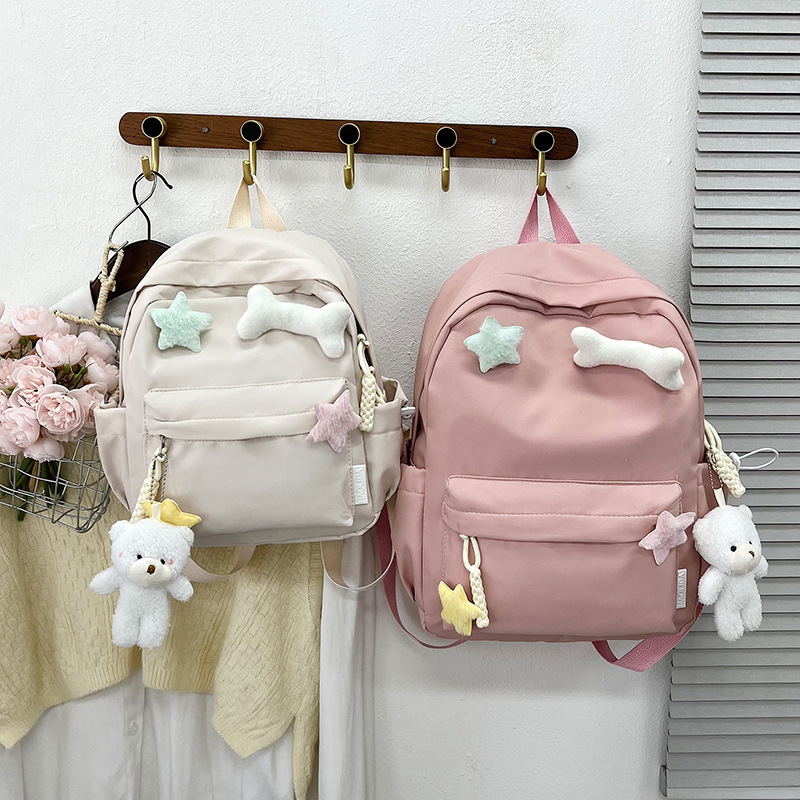2024 Schoolbag for primary school girls, high school students and college students: Simple and versatile, girlish and youthful treasure backpack details Picture