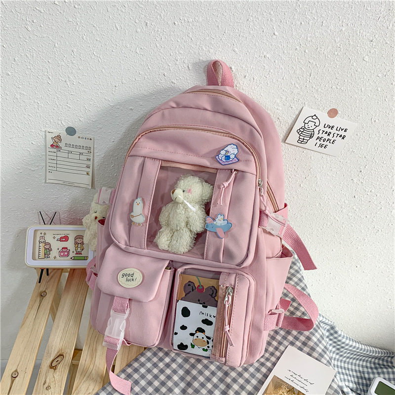 A cute Korean-style backpack for girls, a painful bag for Japanese Harajuku junior high school and college students, and a new children's schoolbag for 2025 Application Scenario