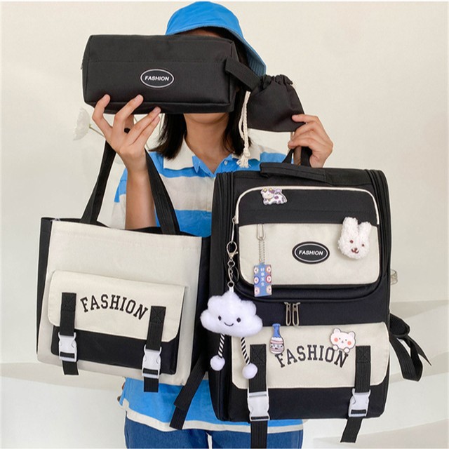 High appearance level, large capacity, lightweight, lightweight, versatile backpack, multi-functional tutorial bag for junior high school and senior high school students, handbag Specification drawing