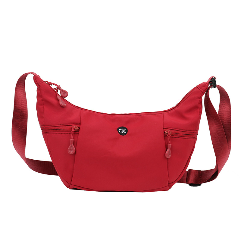 Japanese-style ultra-light waterproof fabric bag, versatile single-shoulder bag for men and women, crossbody bag, multi-functional nylon lightweight waterproof horn bag Item Picture