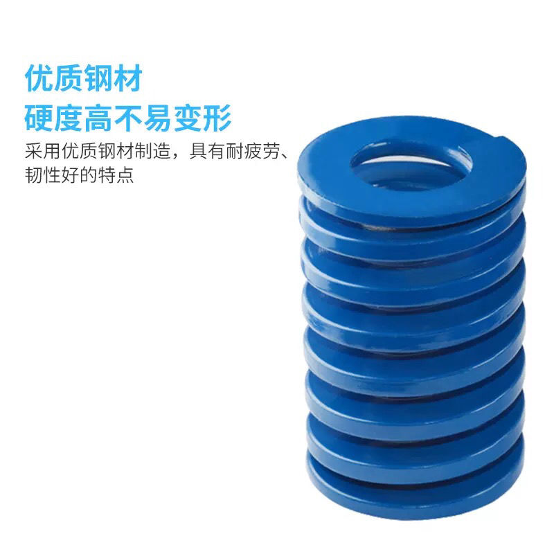 I die spring 65mn rectangular helical compression blue metal flat wire spring pressure spring Item Picture