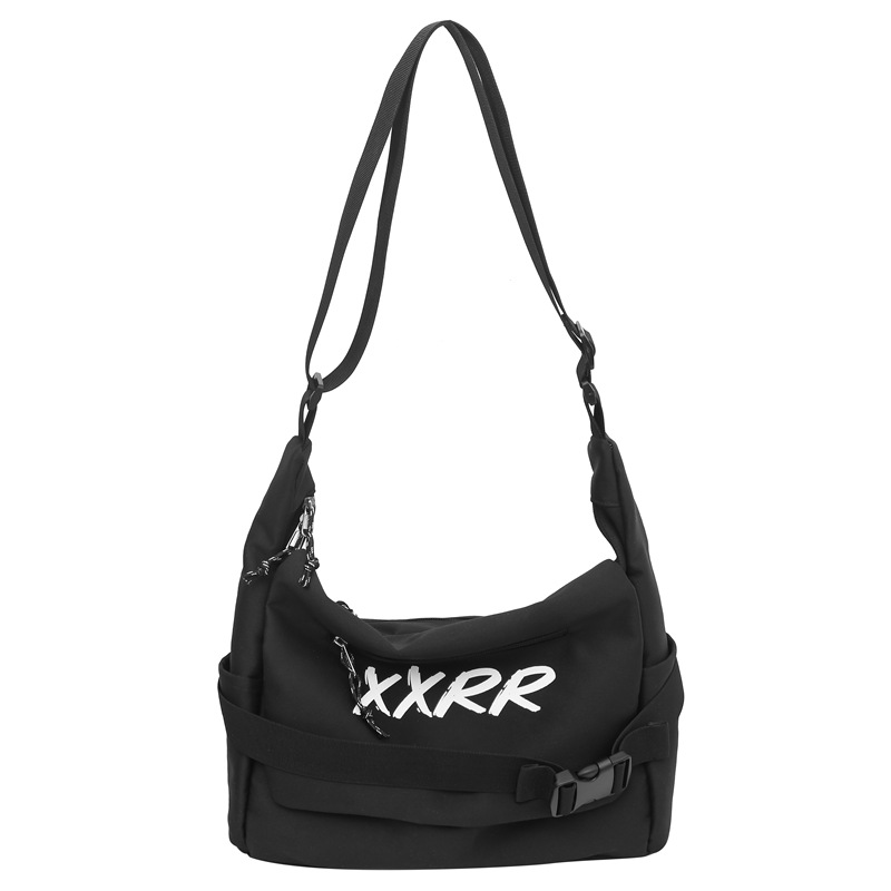 Men's crossbody bag, Korean style Instagram workwear, cool and trendy. College student couple's casual single-shoulder bag, trendy brand commuter messenger bag Item Picture