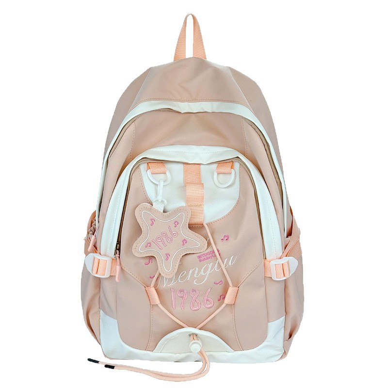 New InS-style student backpack, travel backpack, ultra-light college style, casual and stress-relieving, shouldering the responsibility of college students Item Picture