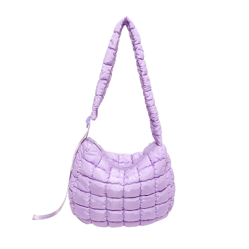 2024 New pleated cloud bag, large adjustable shoulder strap, single-shoulder bag, large-capacity bubble tote crossbody women's bag Item Picture