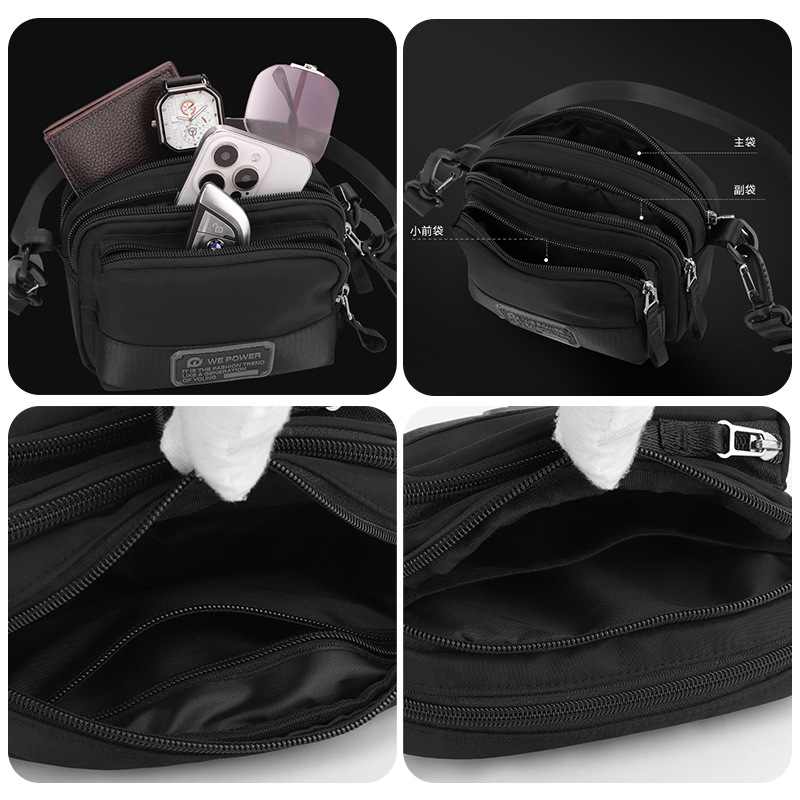 WEPOWER's new men's crossbody bag, backpack, lightweight and simple single-shoulder bag, mini casual waist bag Application Scenario