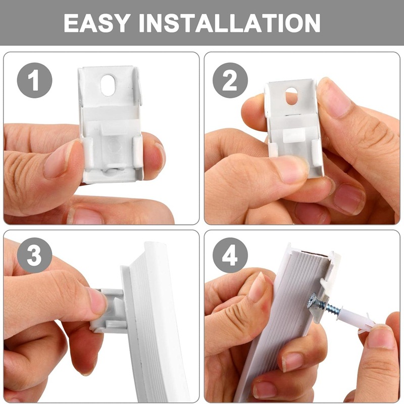 5-meter PVC curtain curved rail, silent sliding rail, flexible U-shaped and L-shaped rail, curtain accessories, plastic steel, white Application Scenario