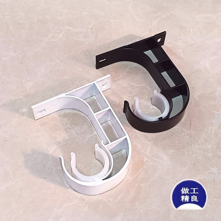 Top-mounted curtain bracket rod hook hoisting Roman rod bracket support single rod type thickened aluminum alloy material wholesale Specification drawing