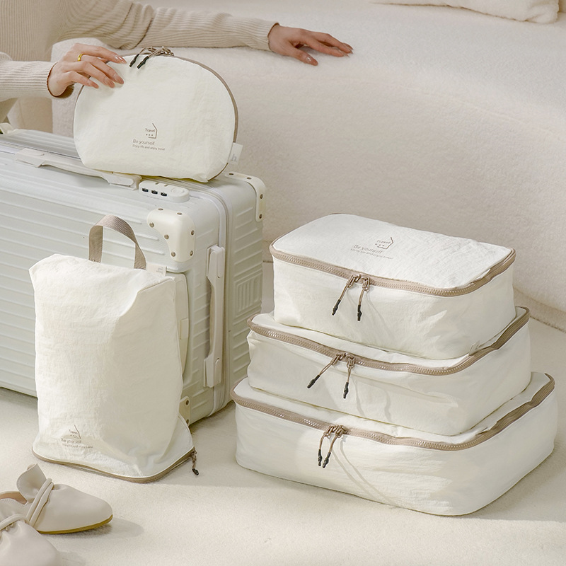 Taslon Travel Storage Five-piece Set, shoelace inner bag, Travel Convenience Luggage Storage set, Water repellent Specification drawing