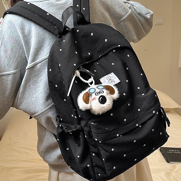This new cute and ins-style polka dot backpack is lightweight for girls and versatile for students' school bags with a large capacity Specification drawing