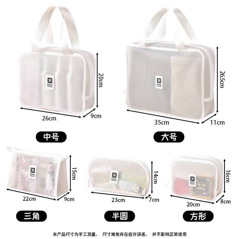 Portable hand-held makeup bag with a high-end feel, large-capacity men's and women's toiletry bag, square for carrying and storage when going out Application Scenario