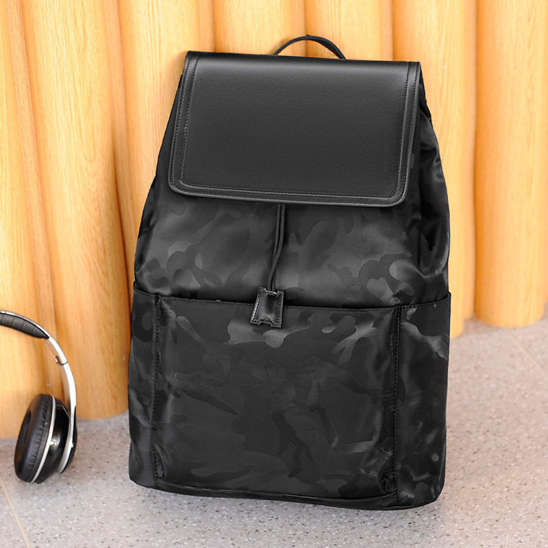 Cross-border men's backpack, large-capacity urban simple casual backpack, student lightweight schoolbag, commuting computer bag details Picture