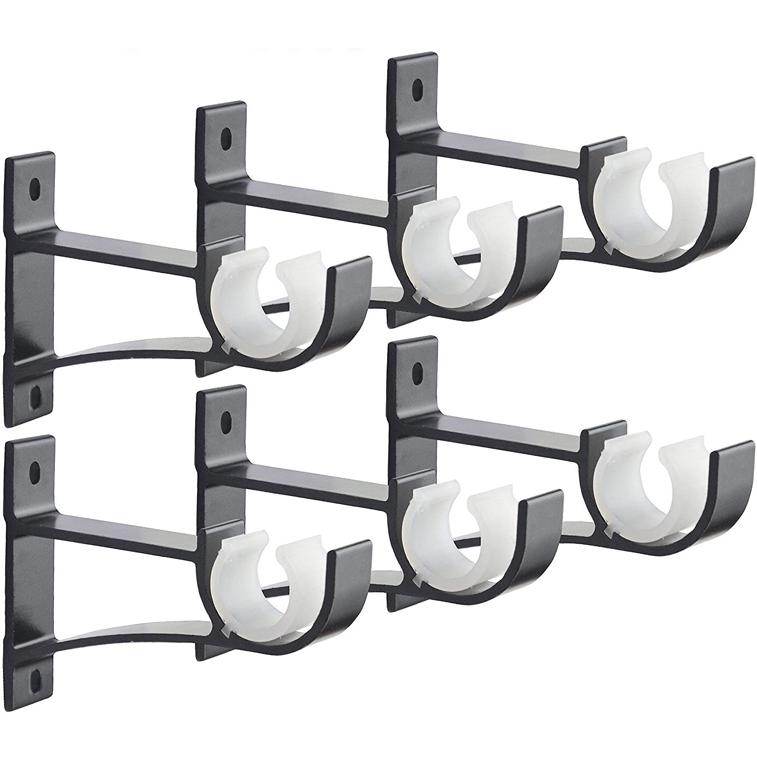 Curtain rod, Roman rod, aluminum alloy curtain track rod, single rod thickened silent bracket accessory, side installation and top installation full figure