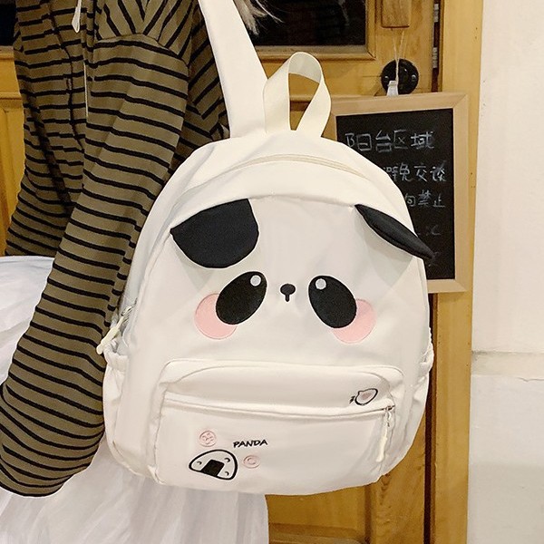 Cartoon cute panda backpack, girl's small schoolbag, large-capacity children's backpack, parent-child backpack, and travel bag for going out Specification drawing