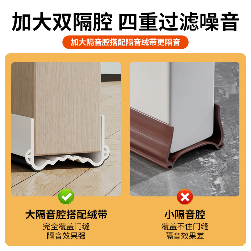 New door gap and bottom sealing strips, door sound insulation strips, door bottom windbreak strips, door stickers, gap stop strips, windproof, dustproof and silent details Picture