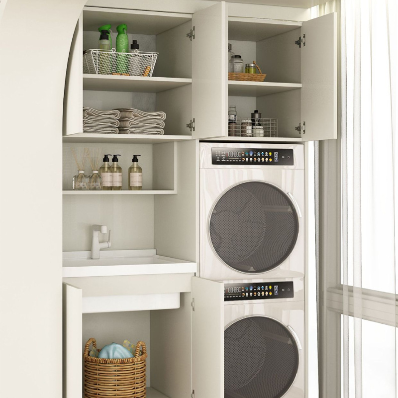 Honeycomb aluminum balcony cabinet, combined laundry cabinet, sweeping machine, balcony storage cabinet, washing machine integrated storage cabinet Item Picture