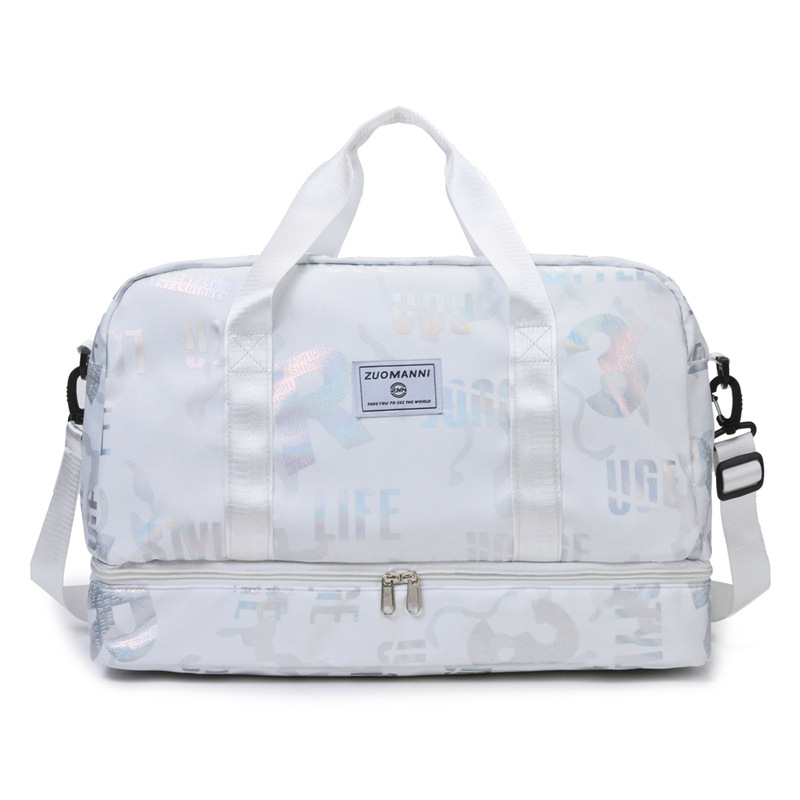 A large-capacity hand-held luggage bag with dry and wet separation, a sports and fitness bag that can be pulled with a handle, and a lightweight short-distance travel bag Item Picture