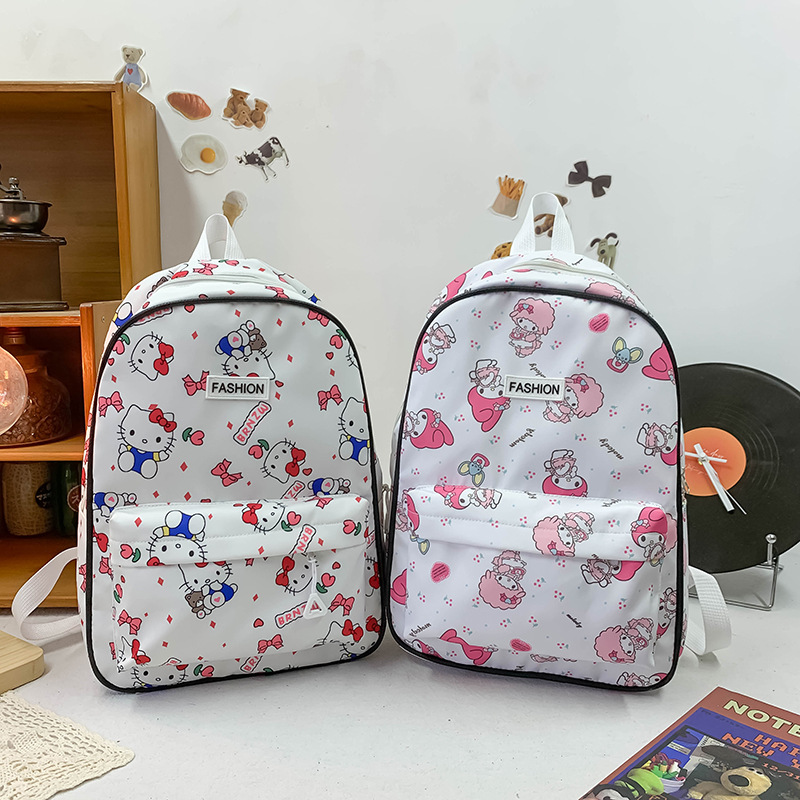 Cross-border backpack, Japanese-style simple schoolbag for junior high school and primary school students, large-capacity backpack for girls with cartoon printing and high appearance level Specification drawing