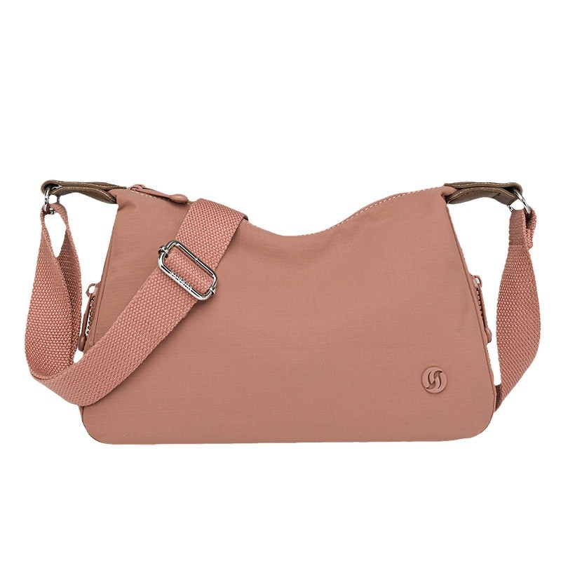 A new solid color and fresh crossbody bag for women in spring 2025, with a large capacity and multiple layers, is a casual single-shoulder bag Item Picture