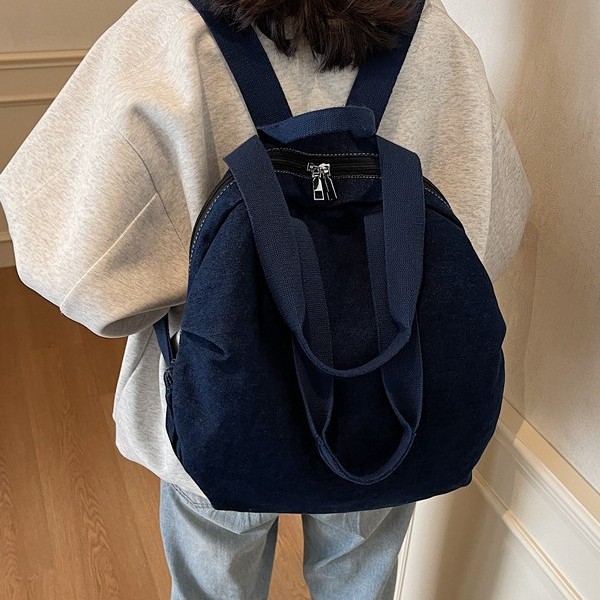 New autumn and winter single-shoulder bag with large capacity, fashionable denim, casual, multi-functional and laid-back style, versatile backpack full figure
