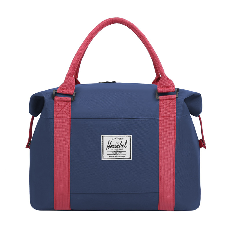 Wholesale sports and fitness bags, short business trips, carry-on luggage storage, single-shoulder solid color Oxford cloth bags, outdoor travel bags details Picture