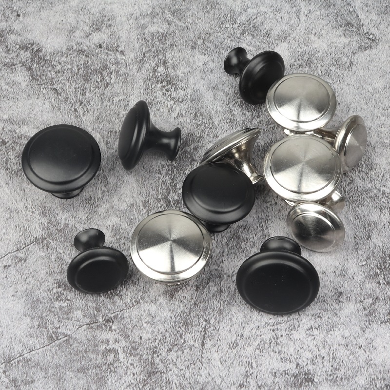 304 stainless steel single-hole handle, metal round black single-hole small handle, modern and simple drawer cabinet door handle Specification drawing